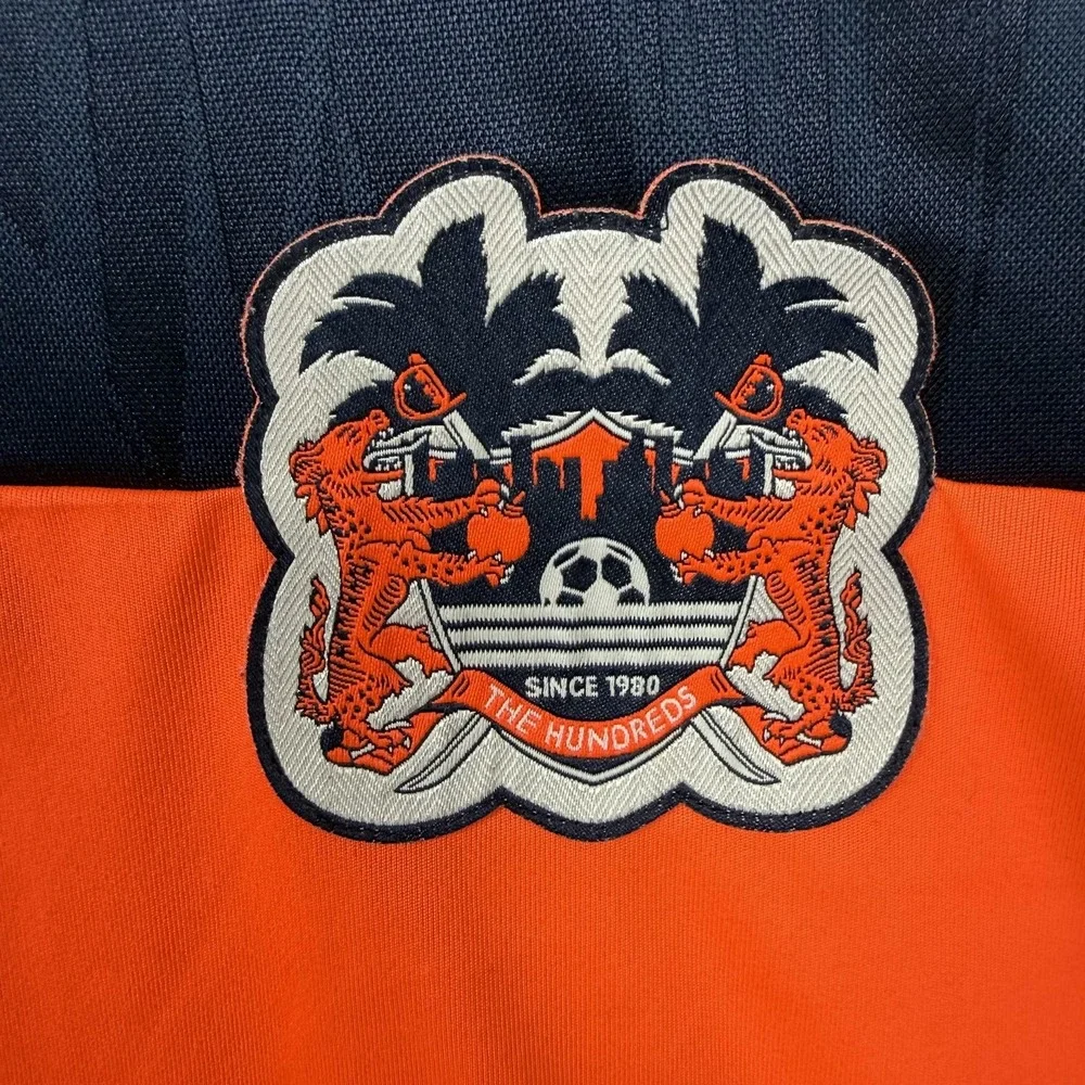 Adidas Shirt Mens Medium Blue Orange The Hundreds Skateboarding Climalite